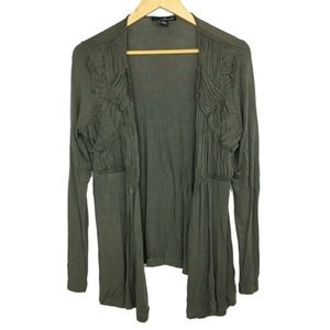 Willis smith hunter green open front cardigan